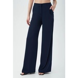 Trina Turk Women’s Trousers Size 6 Navy Flared Pants Business Casual